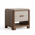 Nachttisch 50 x 40 x 55 cm Holz Braun Beige mit Schublade moderner Stil